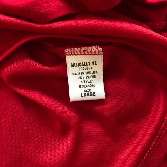 Basically Me Red Long Sleeve High Low Tunic Top - Picture 5 of 10
